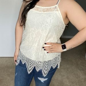 White Lace Tank